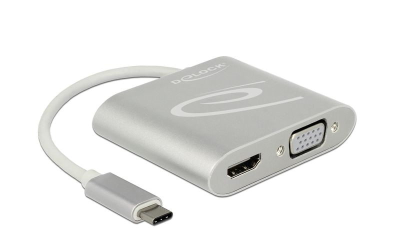 Splitter USB-C > 1x HDMI + 1x VGA, Splitter & Switches