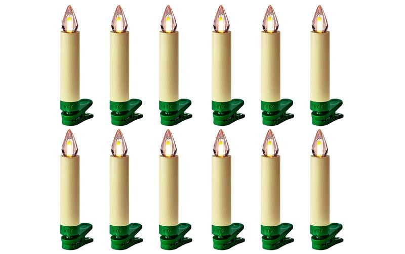 Krinner 77122 Funk-Weihnachtsbaum-Beleuchtung Innen/Außen batteriebetrieben Anzahl Leuchtmittel 12 LED Warm-Weiß