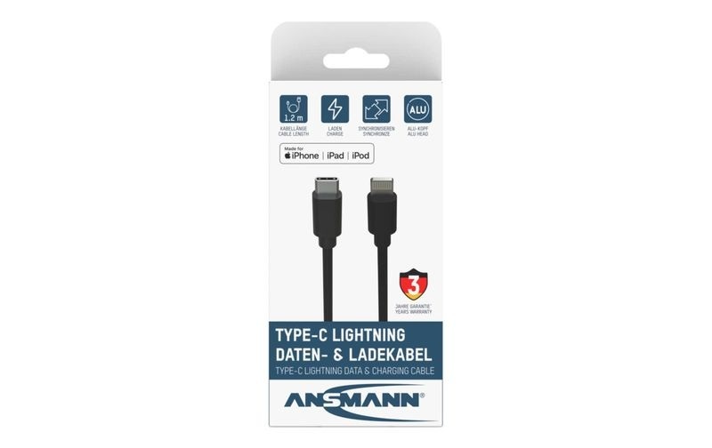 USB-C > Lightning Daten- und Ladekabel, 1,2 Meter
