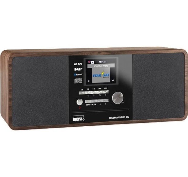 Imperial Digitalradio Dabman i200 CD, UKW-/DAB+/Internetradio, CD-Player, Bluetooth, USB, holzoptik