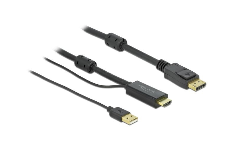 DeLock 85963 - HDMI zu DisplayPort Kabel 4K 30 Hz - 1 m
