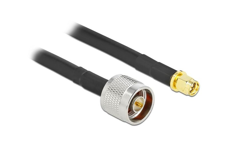 DELOCK LTE-Antennenkabel, 0.31dB/m - N Stecker - SMA Stecker, CFD300, 10m