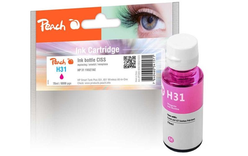 Peach Tintenbehälter magenta kompatibel zu HP 1VU27AE, 31 m