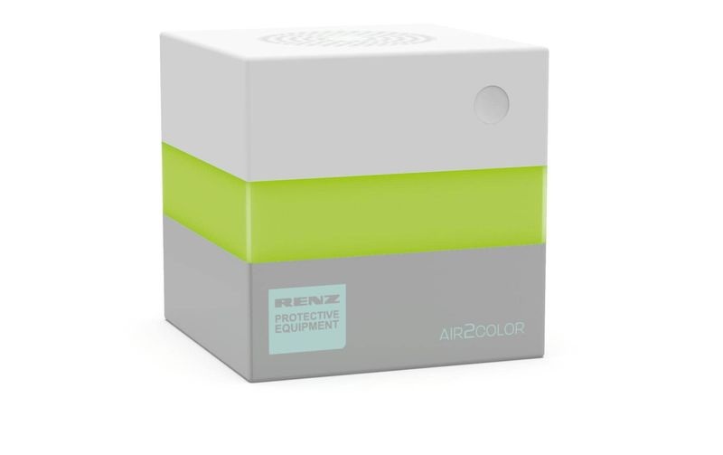 CO2-Messgerät / CO2-Anzeige AIR2COLOR, Kohlendioxid, mit grafischer 360°-Lichtband und Ampel-Anzeige
