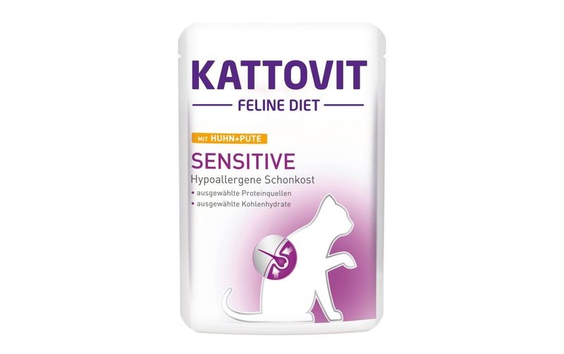Kattovit Sensitive Pouch - 24 x 85 g Huhn & Pute