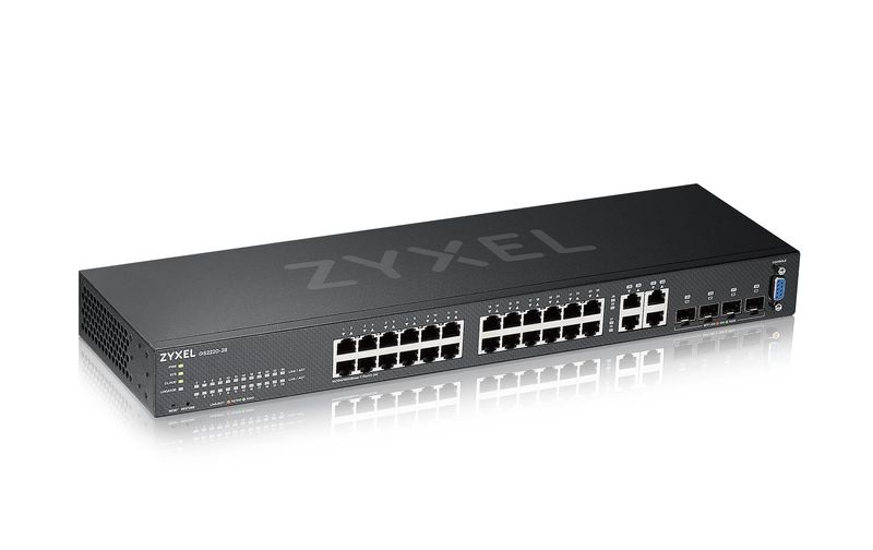 Zyxel GS2220-28 - Switch - managed - 24 x 10/100/1000 + 4 x Kombi-Gigabit-SFP - an Rack montierbar