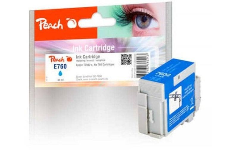 Peach Tintenpatrone cyan kompatibel zu Epson No. 760, T7602