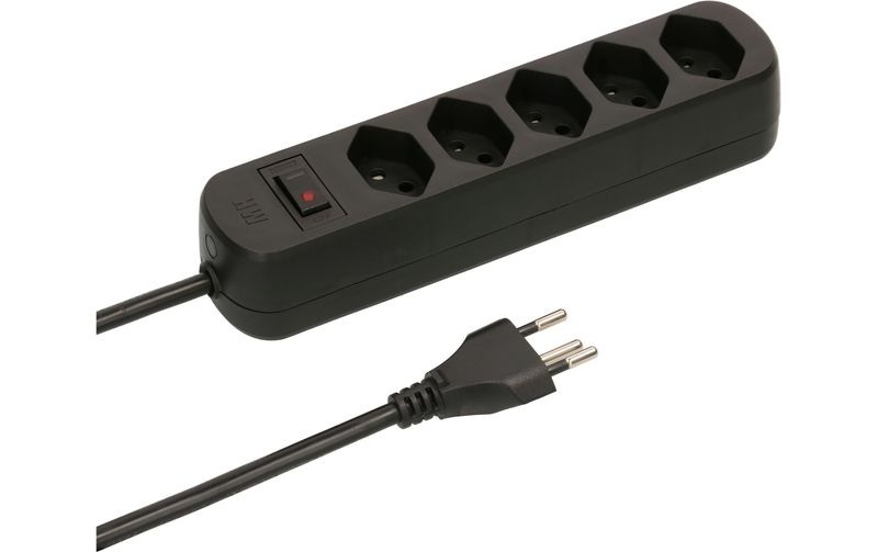 Max Hauri AG 160265 Steckdosen-Verteiler 1 Stück Schwarz CH-Stecker 1 St.