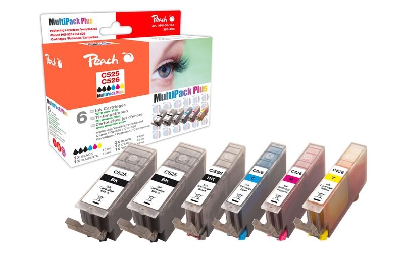 Peach Combi PackPLUS n zu Cli-526/pgi-525 Tintenpatrone