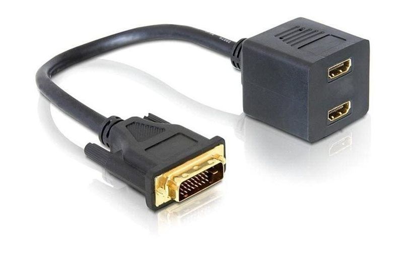 DeLock 2-Port Signalsplitter DVI-D - HDMI