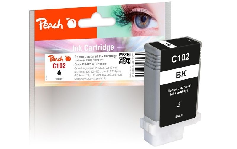 Peach XL-Tintenpatrone schwarz kompatibel zu Canon PFI-102BK