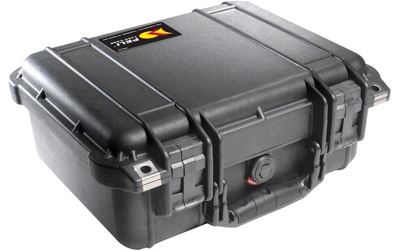 PELI Hartschalenkoffer Inhalt 9,2 l mit Würfelschaum, schwarz