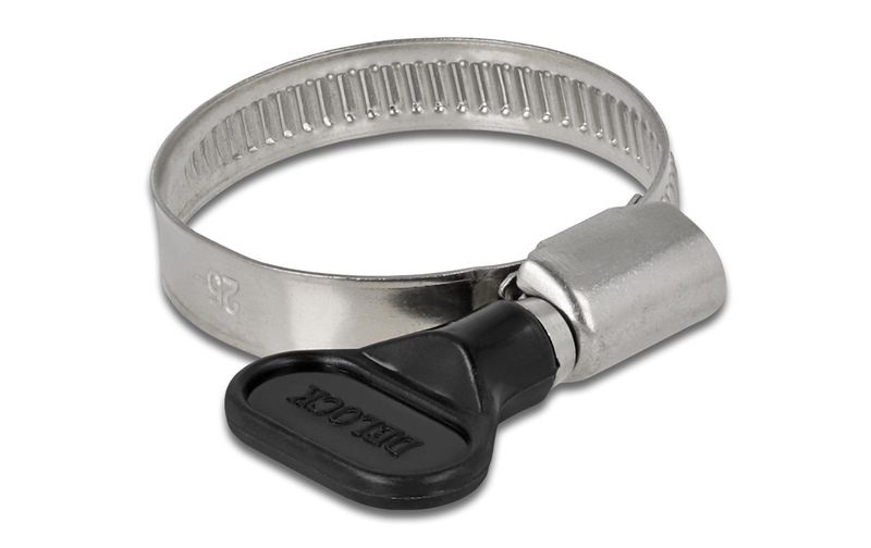 Delock Schlauchschellen-Set 25-40 mm, Schwarz 10 Stück