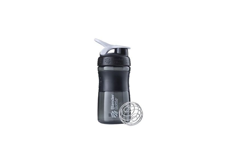 20oz / 590ml BlenderBottle SportMixer Flip, Black /White