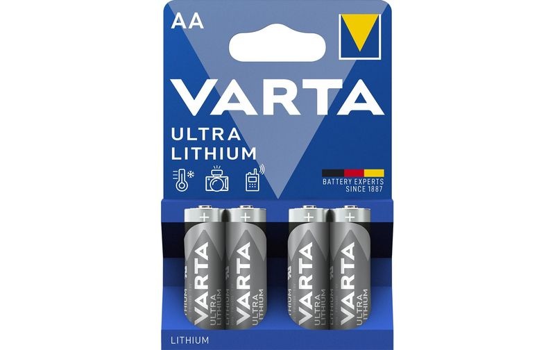 VARTA Lithium Batterie AA, 1.5V, 4Stk - vergl. Typ LR06, MIGNON, AM3, AA