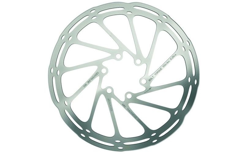 SRAM Centerline Rounded Bremsscheibe einteilig silber 180mm 2019 Bremsscheiben