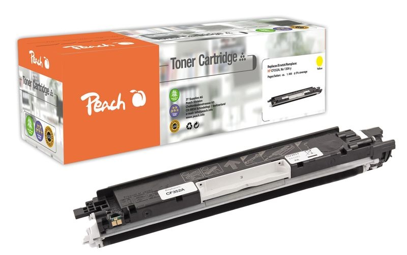 Peach Tonermodul gelb, kompatibel zu HP No. 130A, CF352A