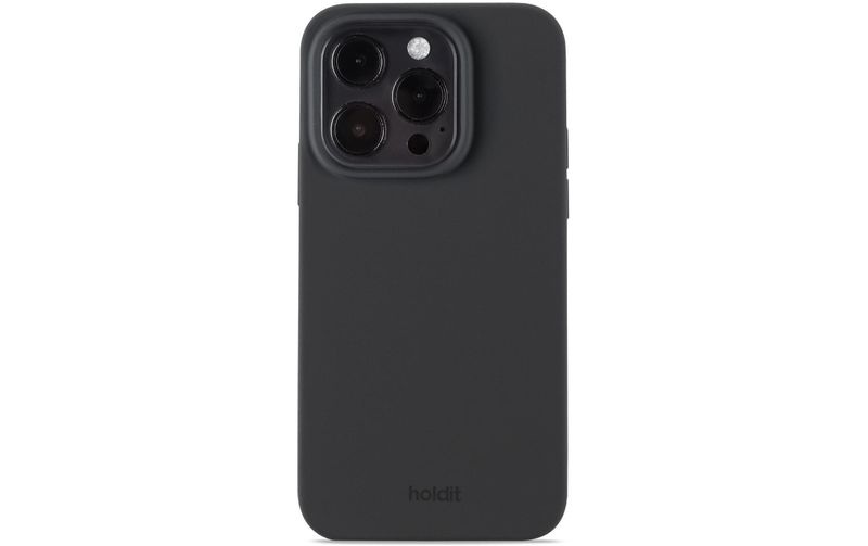 Holdit Back Cover Silicone iPhone 15 Pro Schwarz