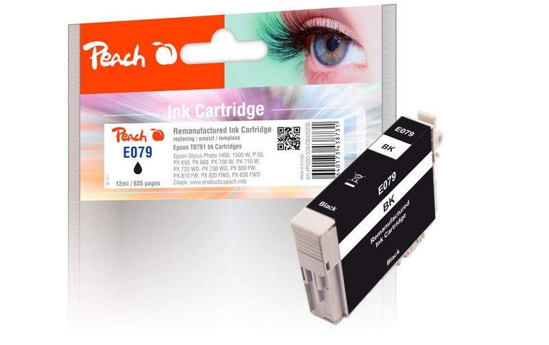 Peach Tintenpatrone schwarz kompatibel zu Epson T0791