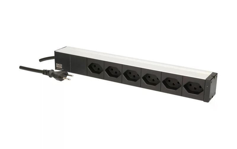 Steckdosenleiste mit Schalter Silber, Schwarz Bachmann 107742