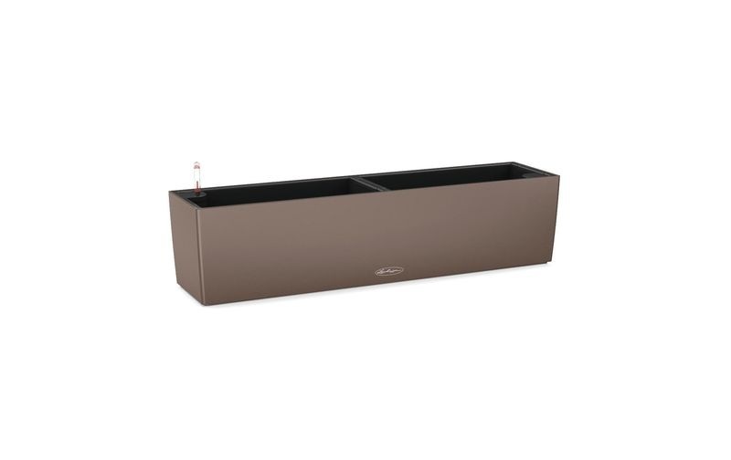 Lechuza - 4er-Set Blumenkästen mit Integriertem Bewässerungssystem Balconera Color 80 - Dunkelbeige