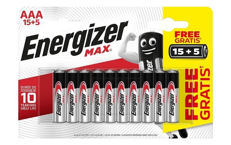Energizer Max Micro (AAA)-Batterie Alkali-Mangan 1.5 V 20 St.