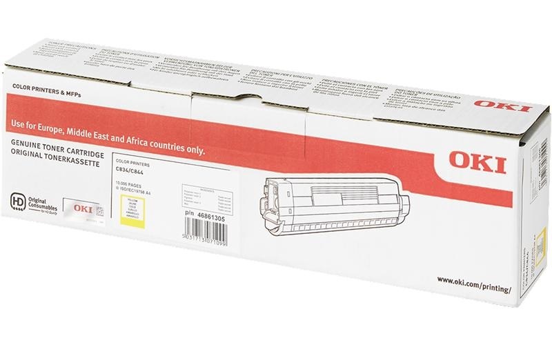 OKI Toner C834 C844 46861305 Original Gelb 10000 Seiten
