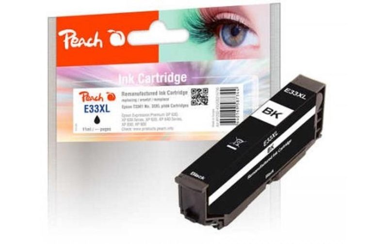 Peach Tintenpatrone foto schwarz kompatibel zu Epson No. 33XL phbk, T3361