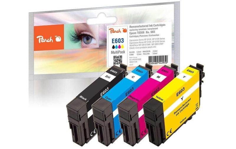 Peach Spar Pack Tintenpatronen kompatibel zu Epson No. 603, T03U6