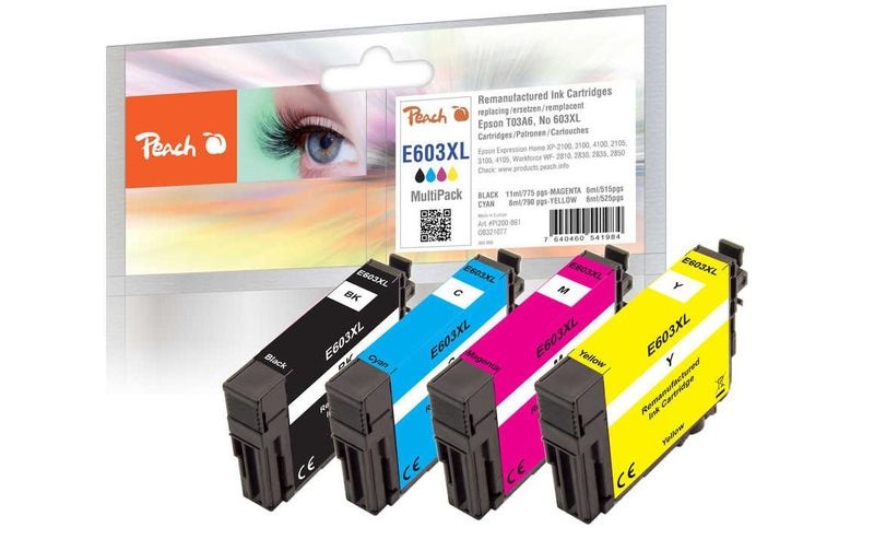 Peach Tinte Spar Pack 321077 kompatibel zu Epson 603XL, refurbished