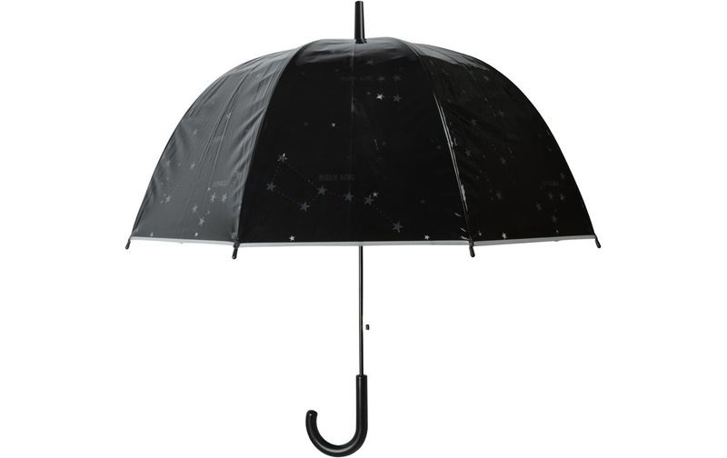 Le Monde Du Parapluie - Schwarzer transparenter Glockenschirm - automatisch öffnend