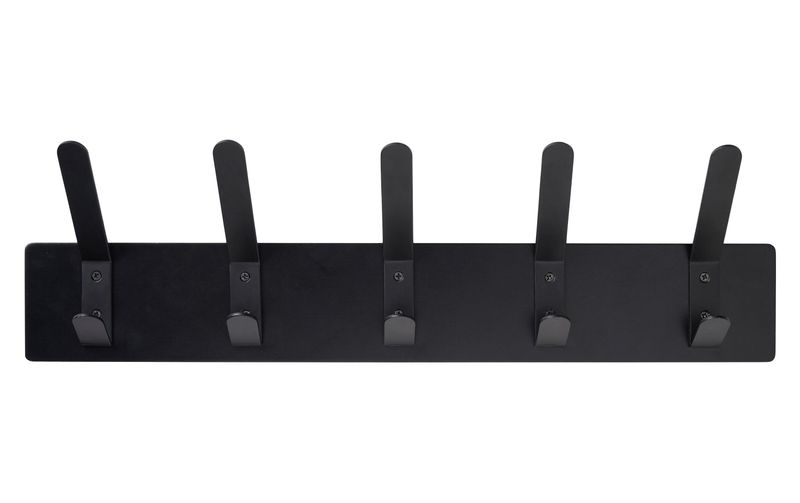 Schou Garderobenleiste 5 Haken, Schwarz