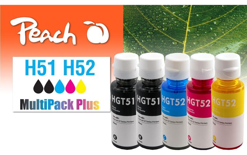 Peach Spar Pack Plus Tintenpatronen kompatibel zu GT51/52