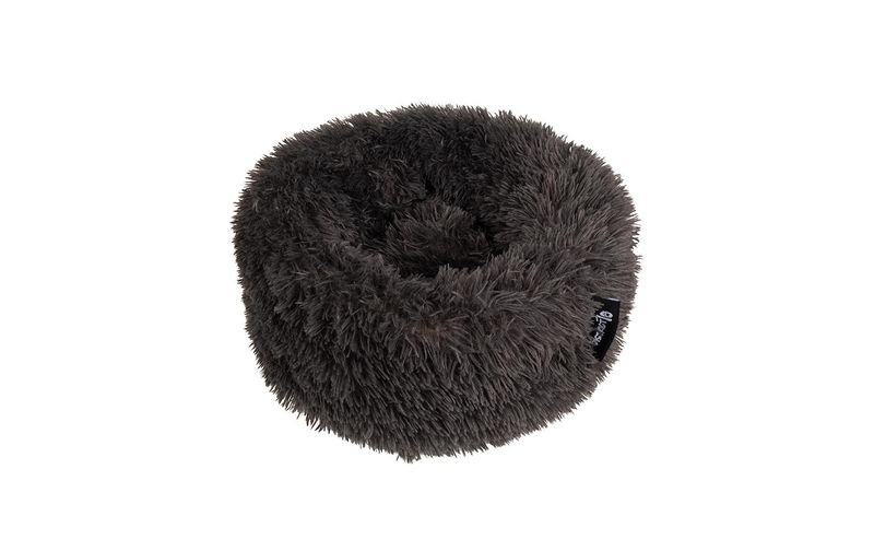 Warmako Hundebett District70 Flaum Donut - dunkelgrau