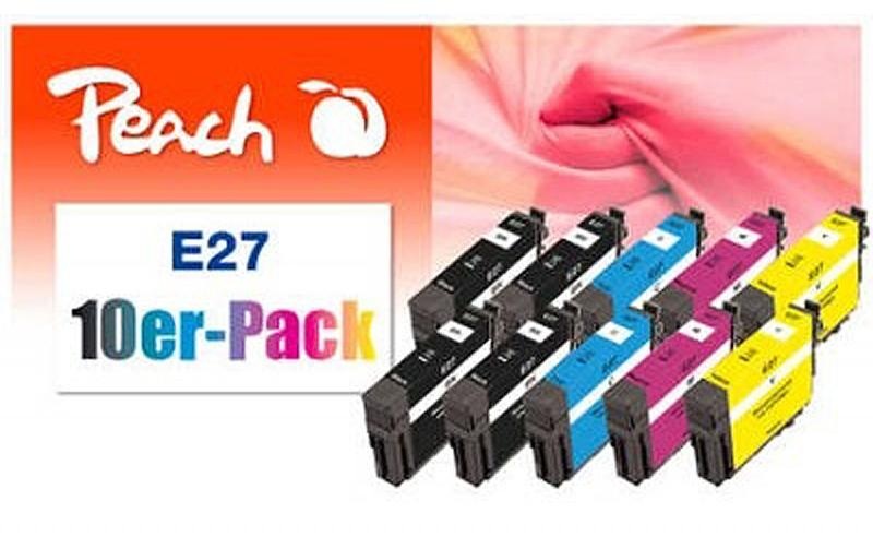 Peach 10er-Pack Tintenpatronen kompatibel zu Epson No. 27