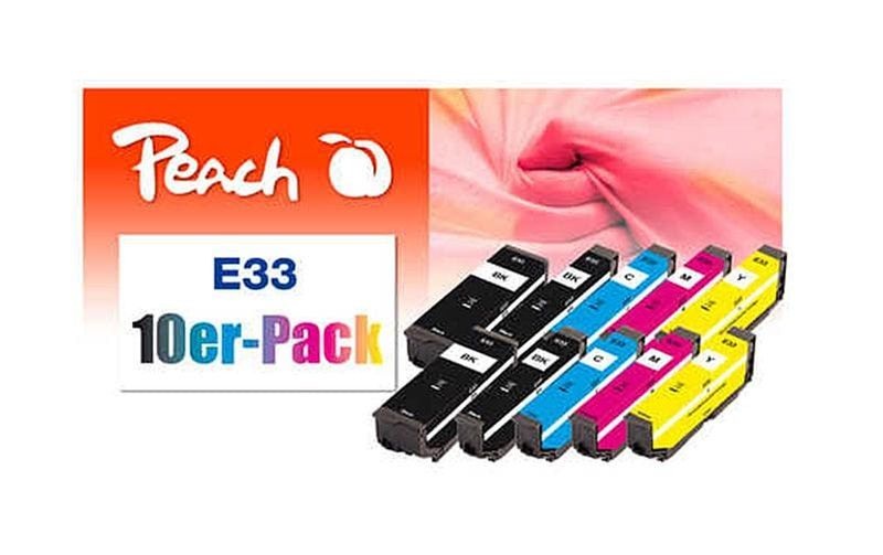 Peach 10er-Pack Tintenpatronen kompatibel zu Epson No. 33