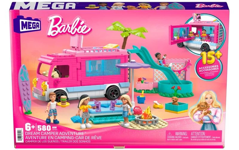 MEGA Barbie Super Abenteuer-Camper, Konstruktionsspielzeug