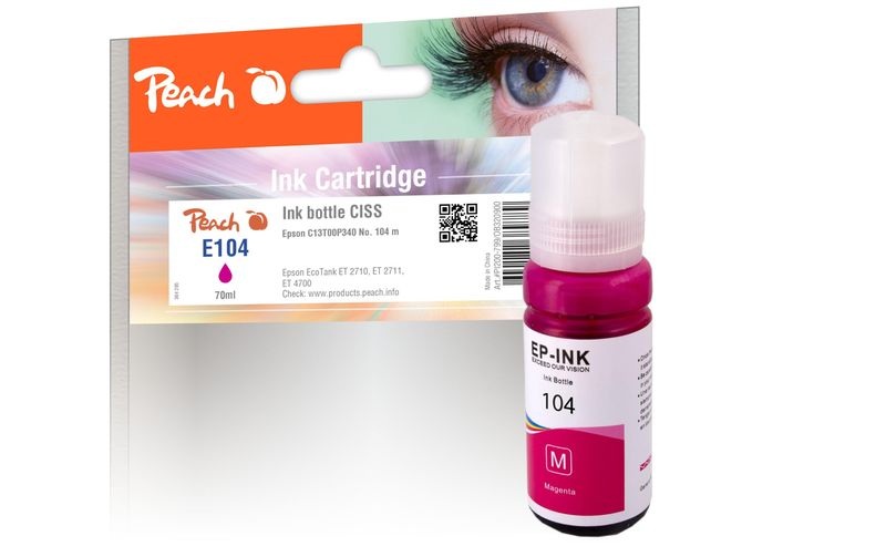 Peach Tintenbehälter magenta kompatibel zu Epson C13T00P340, 104 m