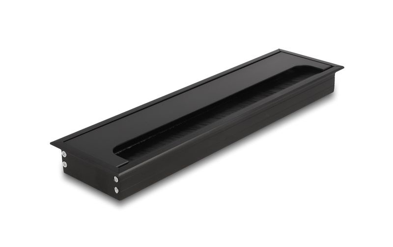 66858 Kabel-Organizer Tisch/Bank Cable grommet Schwarz 1 Stück(e)