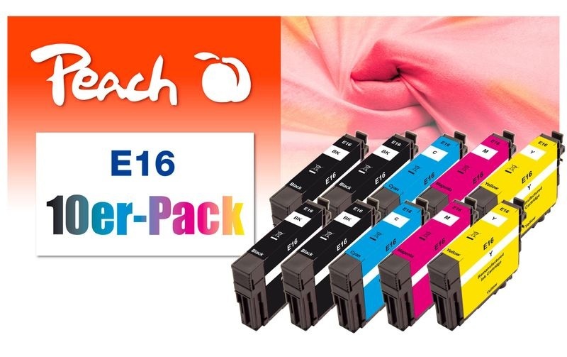 Peach 10er-Pack Tintenpatronen kompatibel zu Epson No. 16