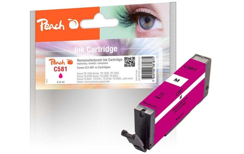 Peach Tintenpatrone magenta kompatibel zu Canon CLI-581 m