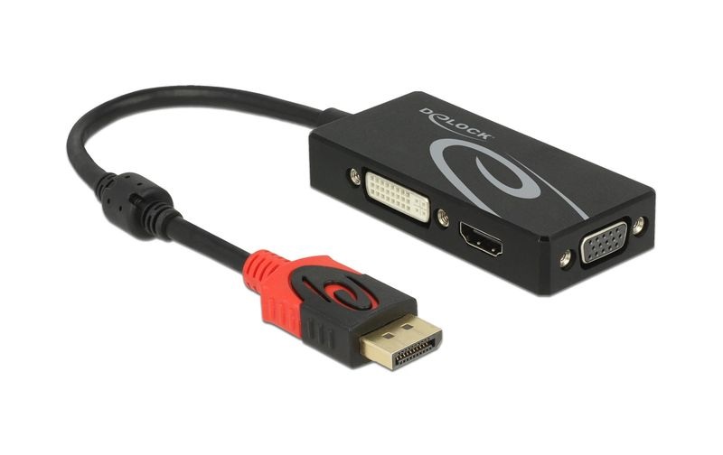 DeLock Displayport - HDMI/VGA/DVI Adapter, 4K