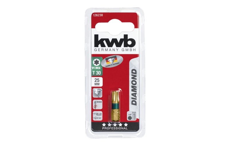 kwb Bit Diamond T30 1-teilig, Bit-Typ: Torx