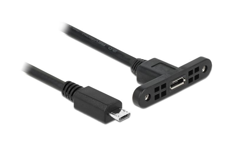 DeLOCK 1m, 2xUSB2.0 Micro-B USB Kabel USB 2.0 Micro-USB B Schwarz