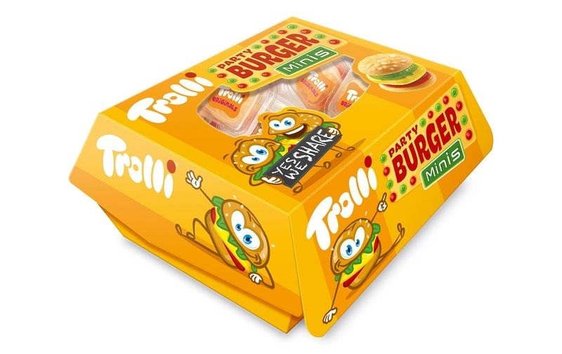 Trolli Mini Burger 15x10g in Burgerverpackung