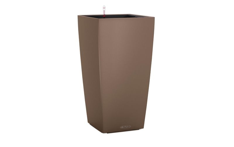 Lechuza - 3er-Set Blumenkästen mit Integriertem Bewässerungssystem Cubico Color 22 - Dunkelbeige