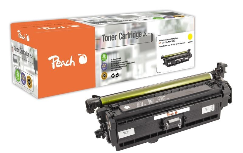 Peach Tonermodul gelb, kompatibel zu HP No. 650, CE272A y