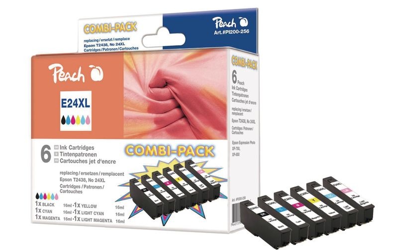Peach Spar Pack Tintenpatronen HY kompatibel zu Epson No. 24XL, T243