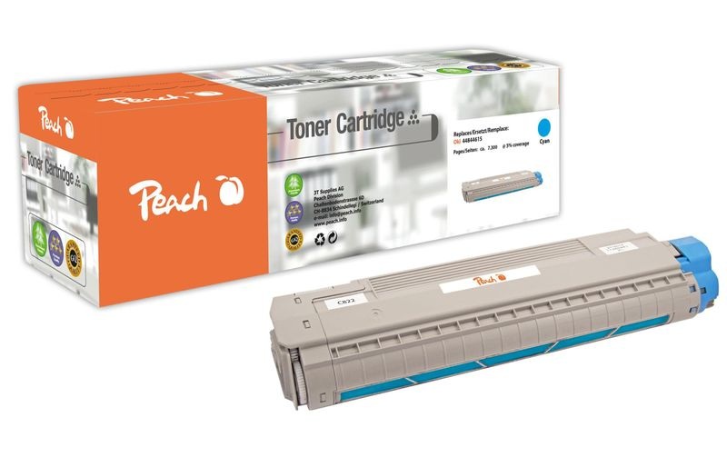 Peach Tonermodul cyan kompatibel zu OKI 44844615