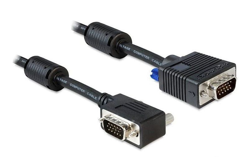 Delock VGA Anschlusskabel [1x VGA-Stecker - 1x VGA-Stecker] 2 m Schwarz